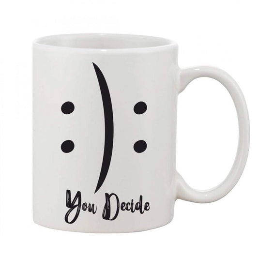 Generic Printed Ceramic Coffee Mug - 1 Pieces, White, 11oz - Aura Living Gear