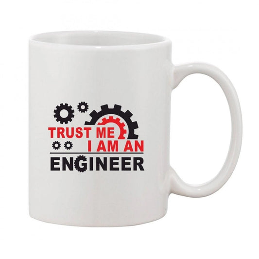 Generic Printed Ceramic Coffee Mug - 1 Pieces, White, 11oz - Aura Living Gear