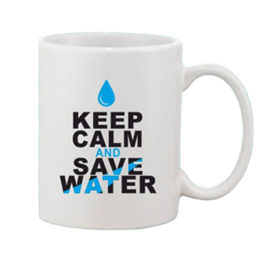 Generic Printed Ceramic Coffee Mug - 1 Pieces, White, 11oz - Aura Living Gear