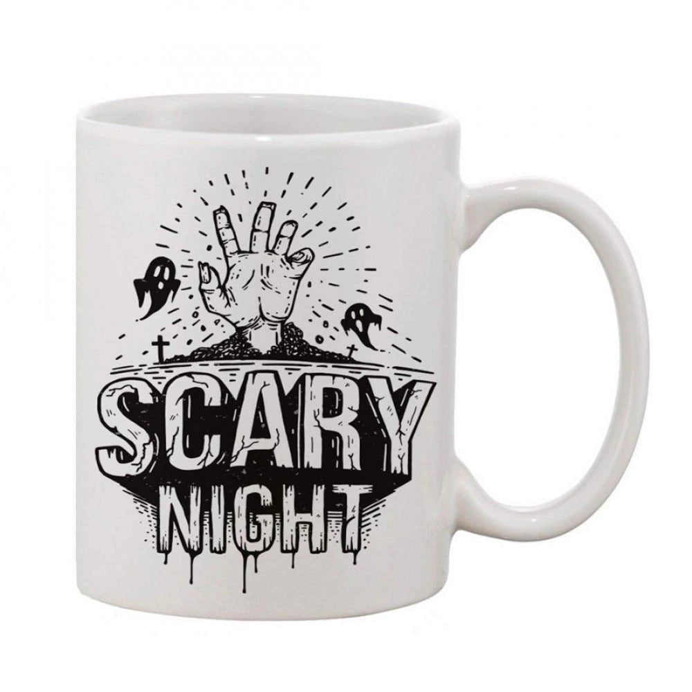 Generic Printed Ceramic Coffee Mug - 1 Pieces, White, 11oz - Aura Living Gear