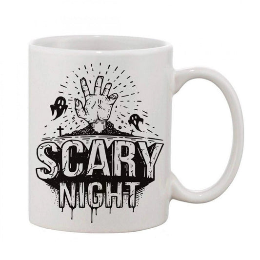 Generic Printed Ceramic Coffee Mug - 1 Pieces, White, 11oz - Aura Living Gear