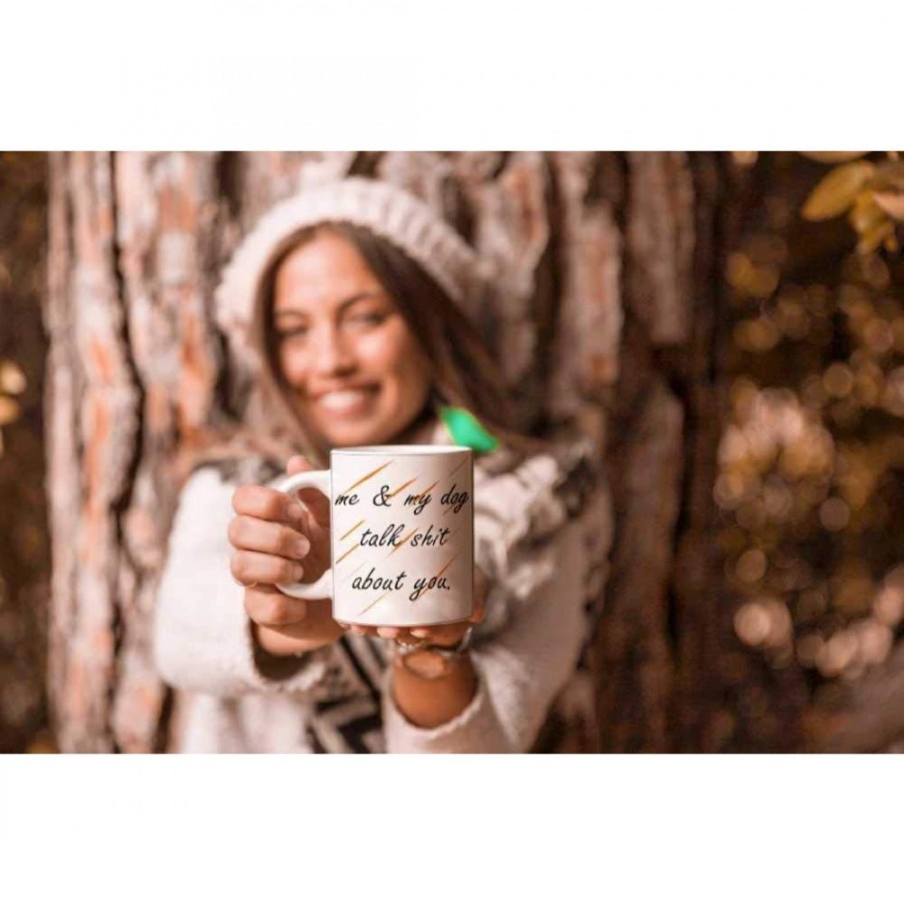 Generic Printed Ceramic Coffee Mug - 1 Pieces, White, 11oz - Aura Living Gear