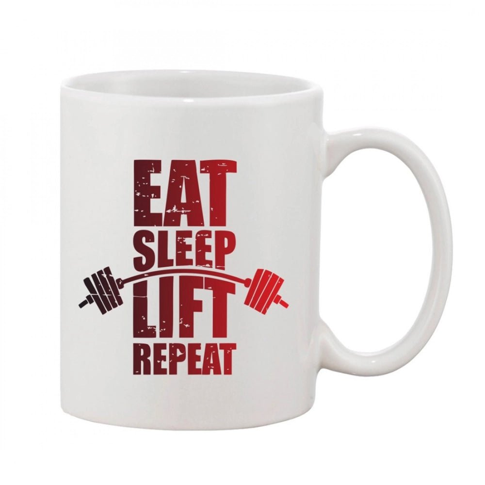 Generic Printed Ceramic Coffee Mug - 1 Pieces, White, 11oz - Aura Living Gear