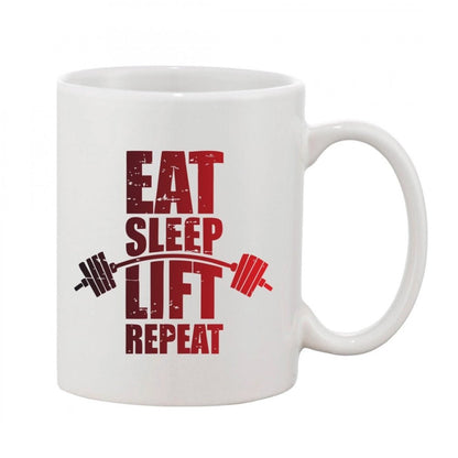 Generic Printed Ceramic Coffee Mug - 1 Pieces, White, 11oz - Aura Living Gear