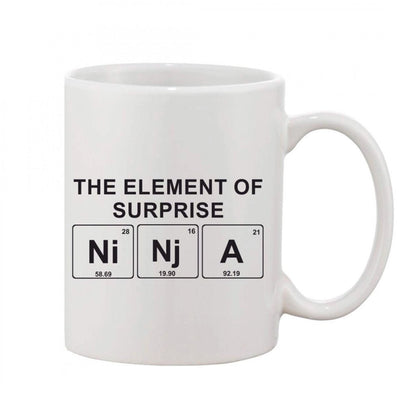 Generic Printed Ceramic Coffee Mug - 1 Pieces, White, 11oz - Aura Living Gear