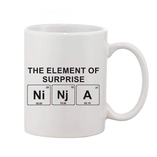 Generic Printed Ceramic Coffee Mug - 1 Pieces, White, 11oz - Aura Living Gear