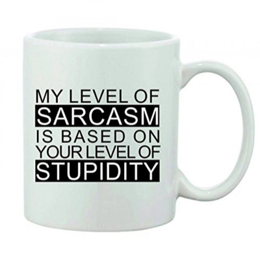 Generic Printed Ceramic Coffee Mug - 1 Pieces, White, 11oz - Aura Living Gear