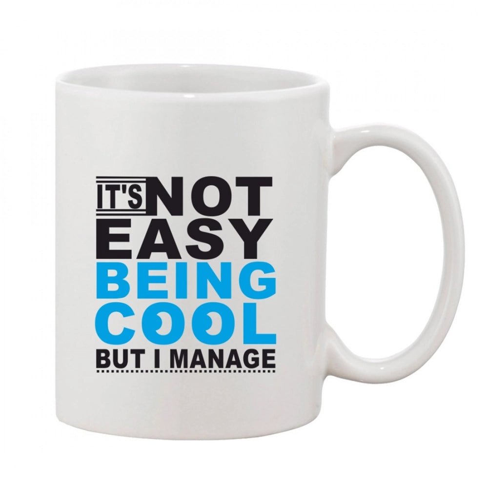 Generic Printed Ceramic Coffee Mug - 1 Pieces, White, 11oz - Aura Living Gear