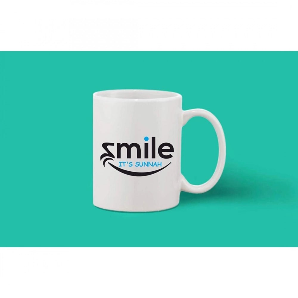 Generic Printed Ceramic Coffee Mug - 1 Pieces, White, 11oz - Aura Living Gear
