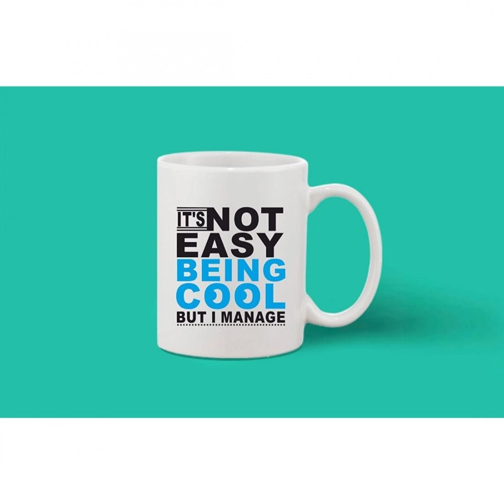Generic Printed Ceramic Coffee Mug - 1 Pieces, White, 11oz - Aura Living Gear