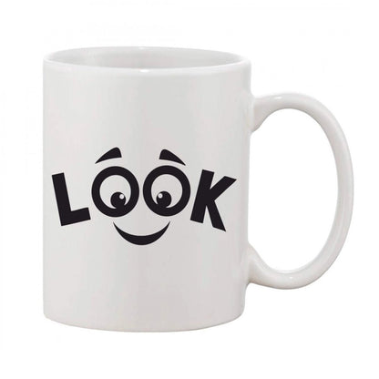 Generic Printed Ceramic Coffee Mug - 1 Pieces, White, 11oz - Aura Living Gear