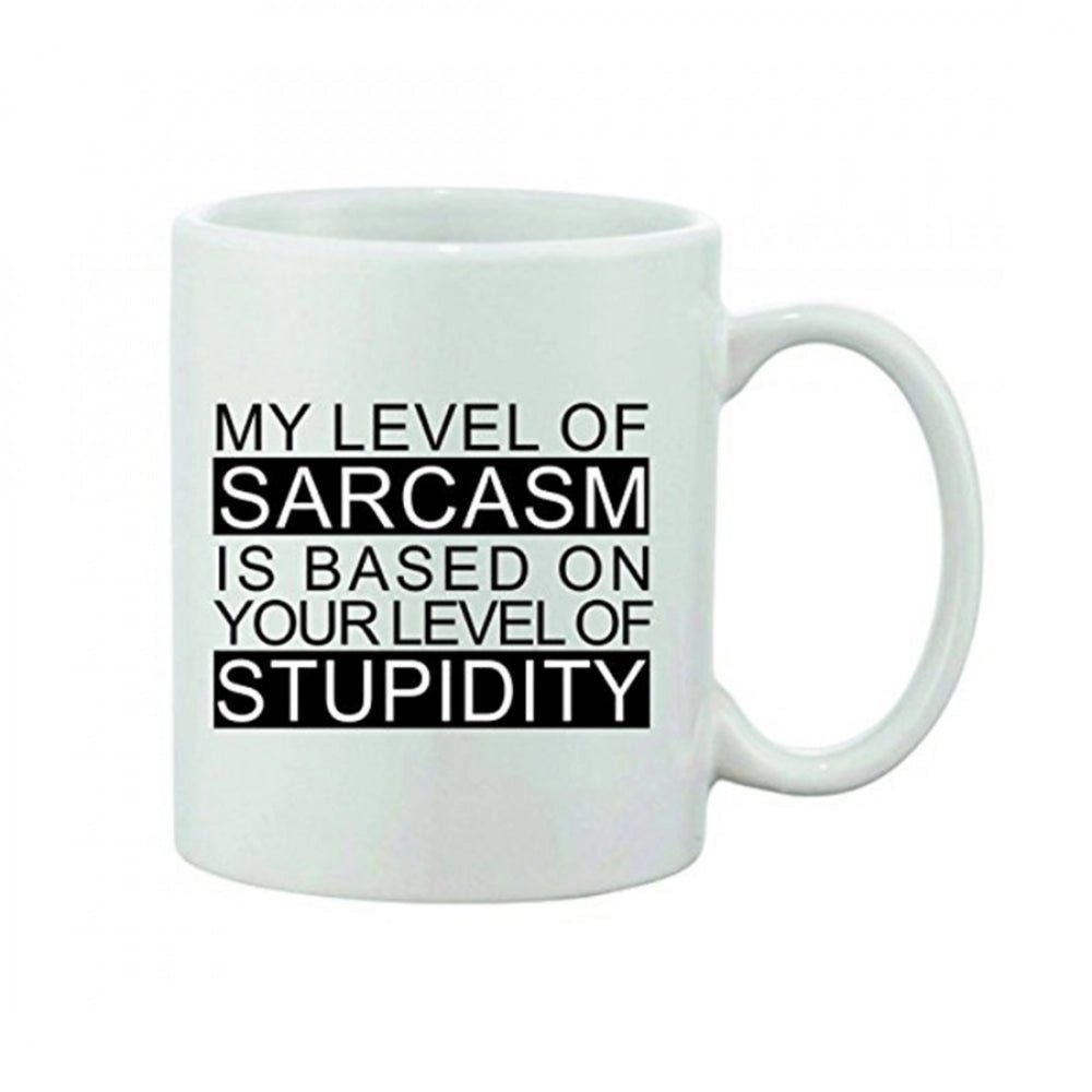 Generic Printed Ceramic Coffee Mug - 1 Pieces, White, 11oz - Aura Living Gear