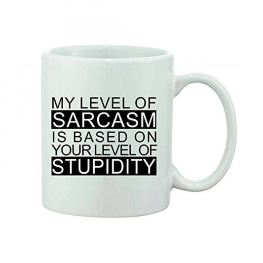 Generic Printed Ceramic Coffee Mug - 1 Pieces, White, 11oz - Aura Living Gear