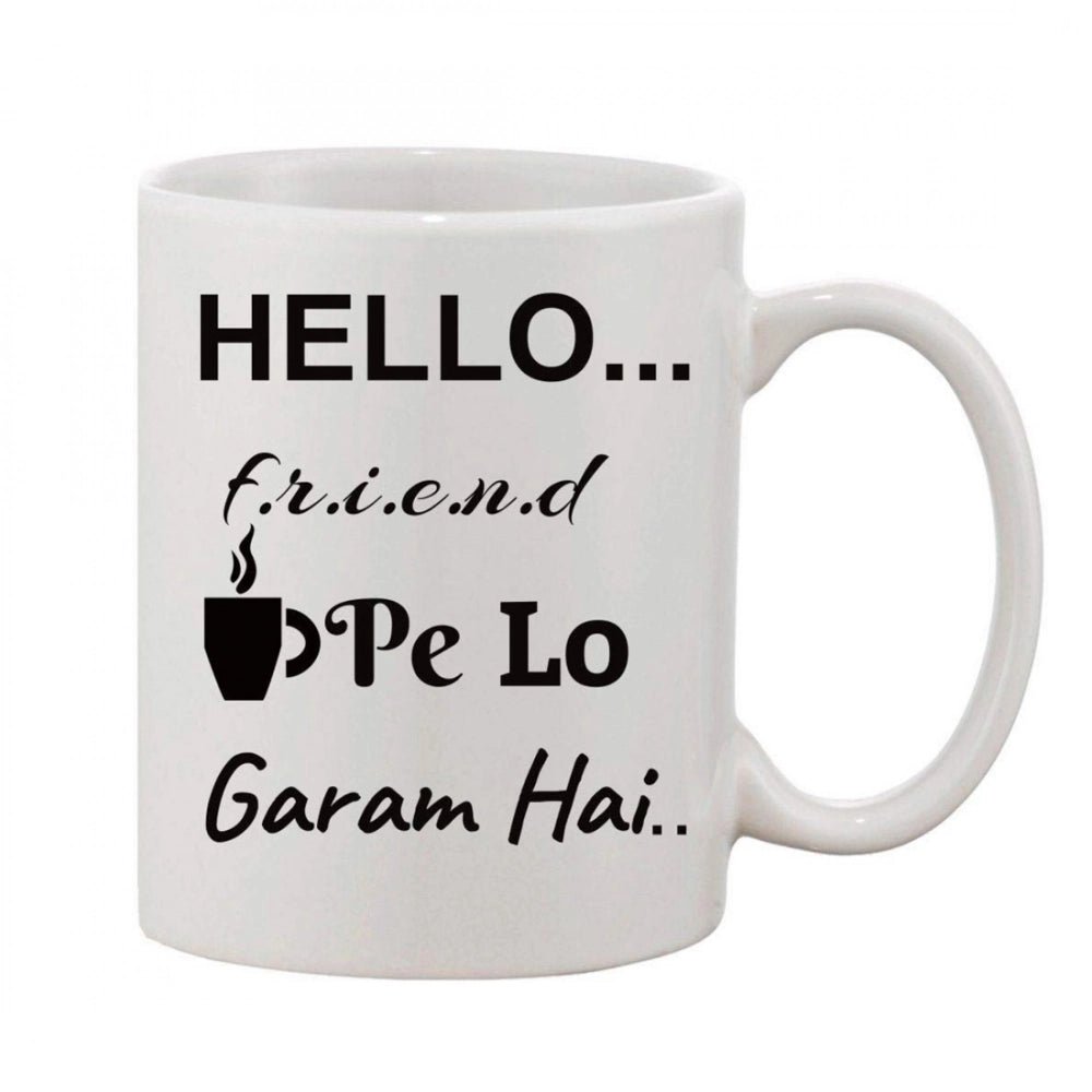 Generic Printed Ceramic Coffee Mug - 1 Pieces, White, 11oz - Aura Living Gear