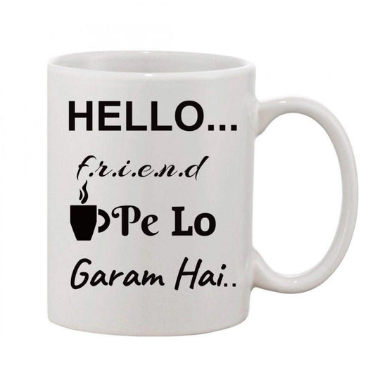 Generic Printed Ceramic Coffee Mug - 1 Pieces, White, 11oz - Aura Living Gear