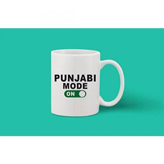 Generic Printed Ceramic Coffee Mug - 1 Pieces, White, 11oz - Aura Living Gear