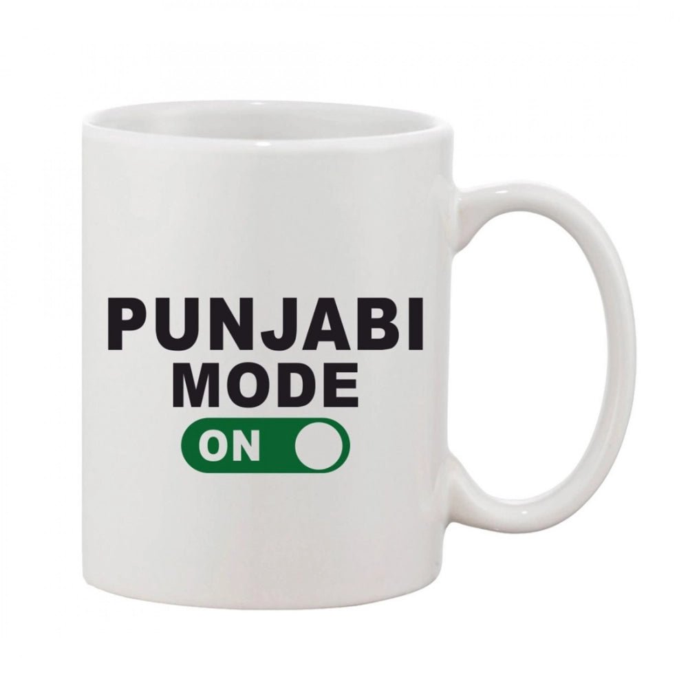 Generic Printed Ceramic Coffee Mug - 1 Pieces, White, 11oz - Aura Living Gear
