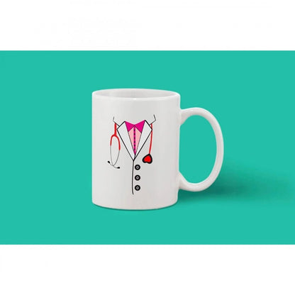 Generic Printed Ceramic Coffee Mug - 1 Pieces, White, 11oz - Aura Living Gear