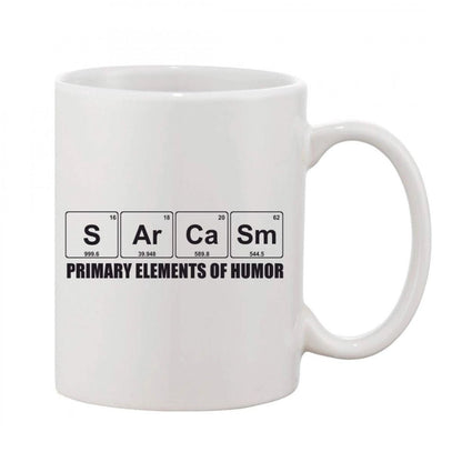 Generic Printed Ceramic Coffee Mug - 1 Pieces, White, 11oz - Aura Living Gear