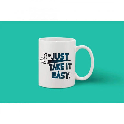 Generic Printed Ceramic Coffee Mug - 1 Pieces, White, 11oz - Aura Living Gear
