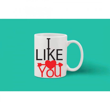 Generic Printed Ceramic Coffee Mug - 1 Pieces, White, 11oz - Aura Living Gear