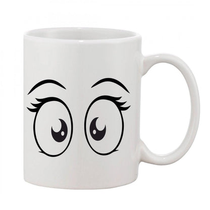 Generic Printed Ceramic Coffee Mug - 1 Pieces, White, 11oz - Aura Living Gear