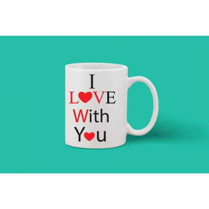 Generic Printed Ceramic Coffee Mug - 1 Pieces, White, 11oz - Aura Living Gear