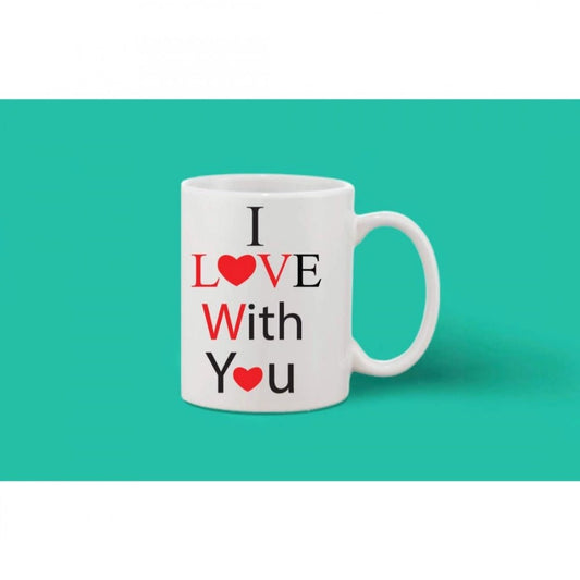 Generic Printed Ceramic Coffee Mug - 1 Pieces, White, 11oz - Aura Living Gear
