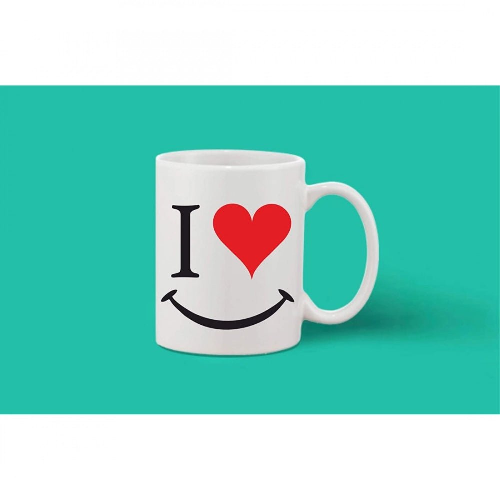 Generic Printed Ceramic Coffee Mug - 1 Pieces, White, 11oz - Aura Living Gear