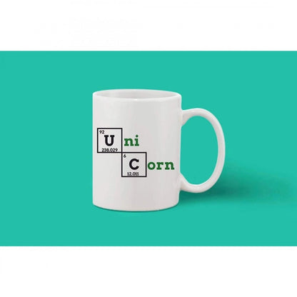 Generic Printed Ceramic Coffee Mug - 1 Pieces, White, 11oz - Aura Living Gear