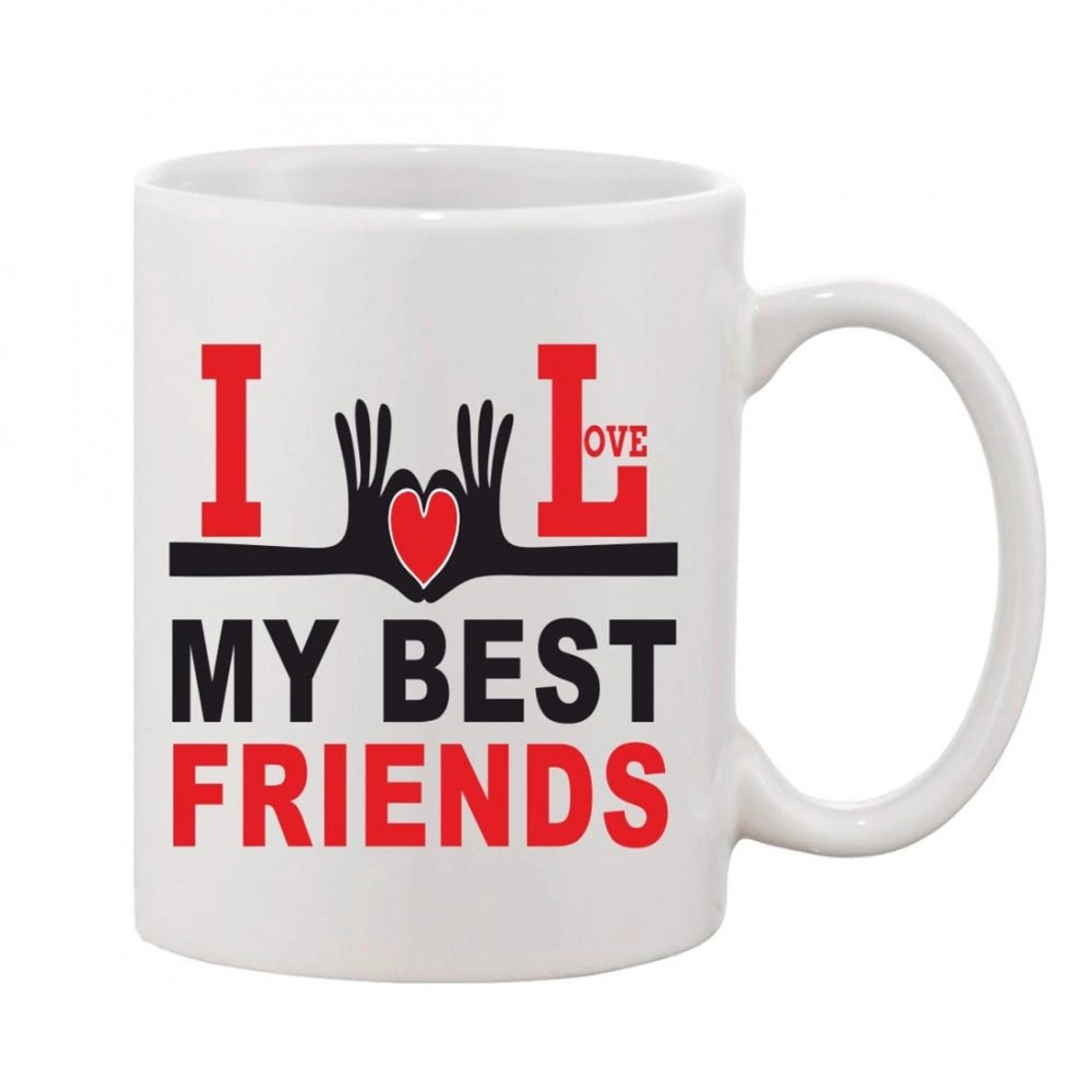 Generic Printed Ceramic Coffee Mug - 1 Pieces, White, 11oz - Aura Living Gear