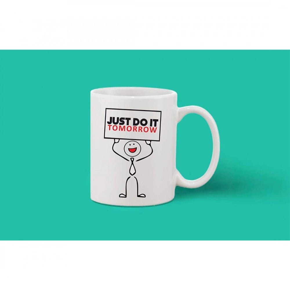Generic Printed Ceramic Coffee Mug - 1 Pieces, White, 11oz - Aura Living Gear