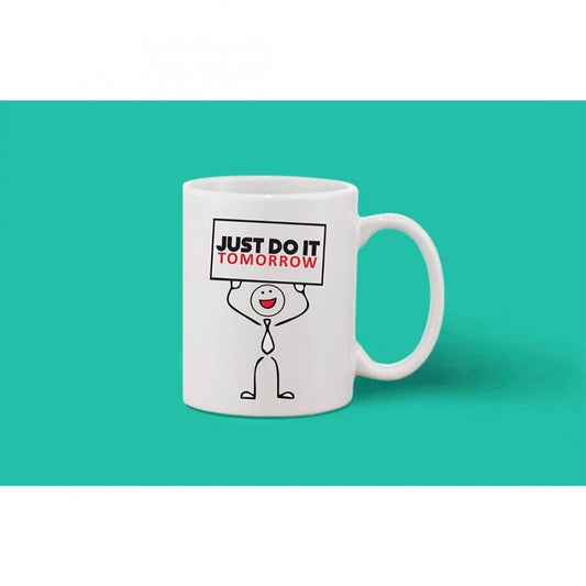 Generic Printed Ceramic Coffee Mug - 1 Pieces, White, 11oz - Aura Living Gear