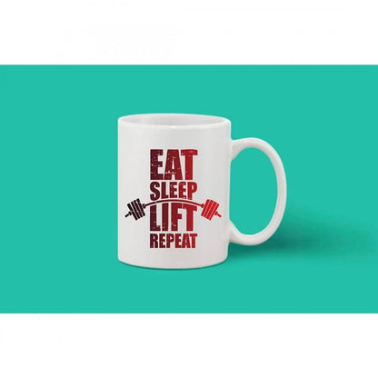Generic Printed Ceramic Coffee Mug - 1 Pieces, White, 11oz - Aura Living Gear