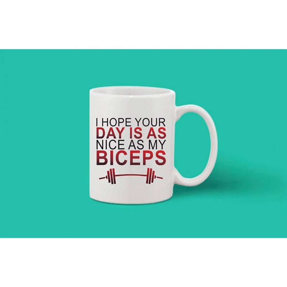 Generic Printed Ceramic Coffee Mug - 1 Pieces, White, 11oz - Aura Living Gear