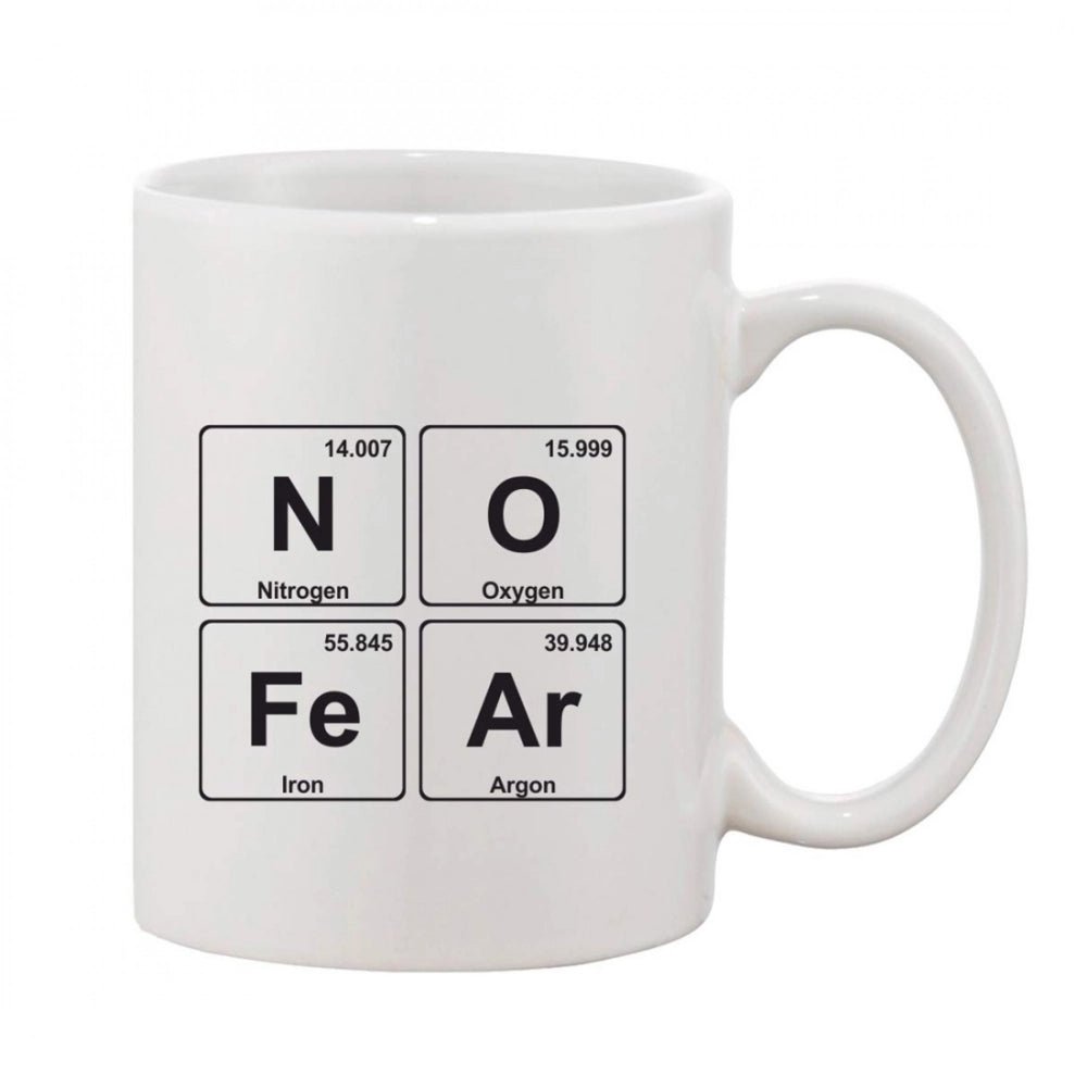 Generic Printed Ceramic Coffee Mug - 1 Pieces, White, 11oz - Aura Living Gear