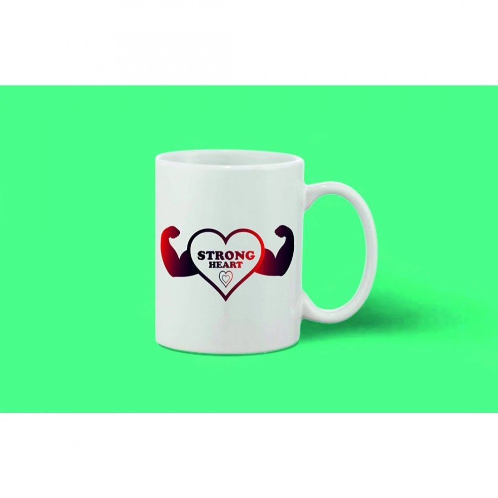 Generic Printed Ceramic Coffee Mug - 1 Pieces, White, 11oz - Aura Living Gear