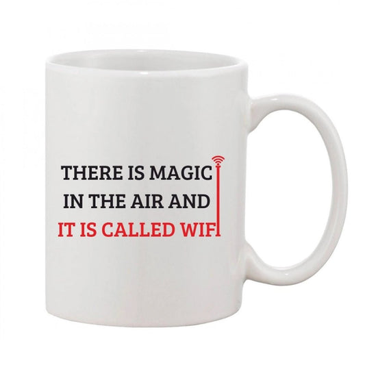 Generic Printed Ceramic Coffee Mug - 1 Pieces, White, 11oz - Aura Living Gear