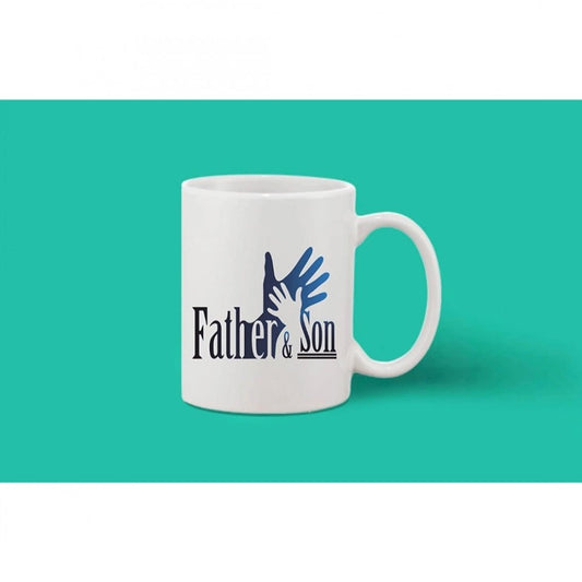 Generic Printed Ceramic Coffee Mug - 1 Pieces, White, 11oz - Aura Living Gear
