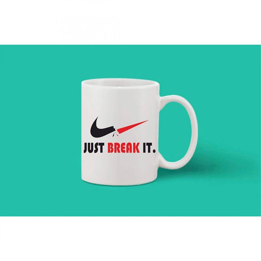 Generic Printed Ceramic Coffee Mug - 1 Pieces, White, 11oz - Aura Living Gear