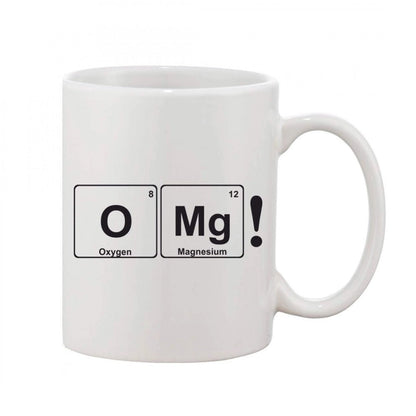 Generic Printed Ceramic Coffee Mug - 1 Pieces, White, 11oz - Aura Living Gear