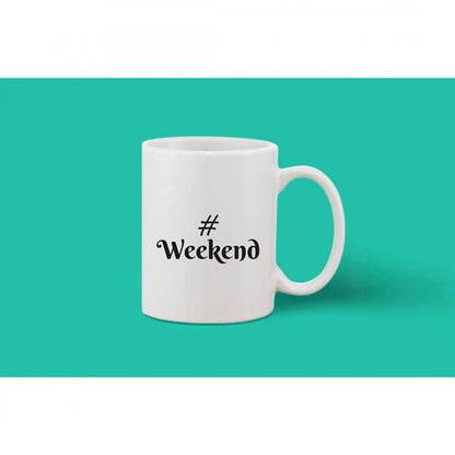 Generic Printed Ceramic Coffee Mug - 1 Pieces, White, 11oz - Aura Living Gear