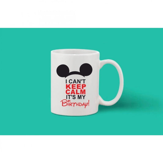 Generic Printed Ceramic Coffee Mug - 1 Pieces, White, 11oz - Aura Living Gear