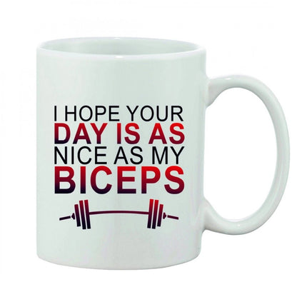 Generic Printed Ceramic Coffee Mug - 1 Pieces, White, 11oz - Aura Living Gear