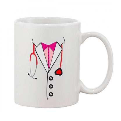 Generic Printed Ceramic Coffee Mug - 1 Pieces, White, 11oz - Aura Living Gear