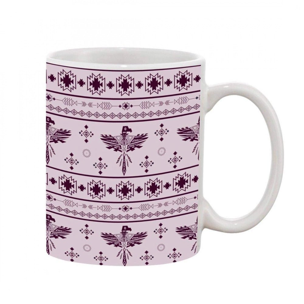 Generic Printed Ceramic Coffee Mug - 1 Pieces, White, 11oz - Aura Living Gear