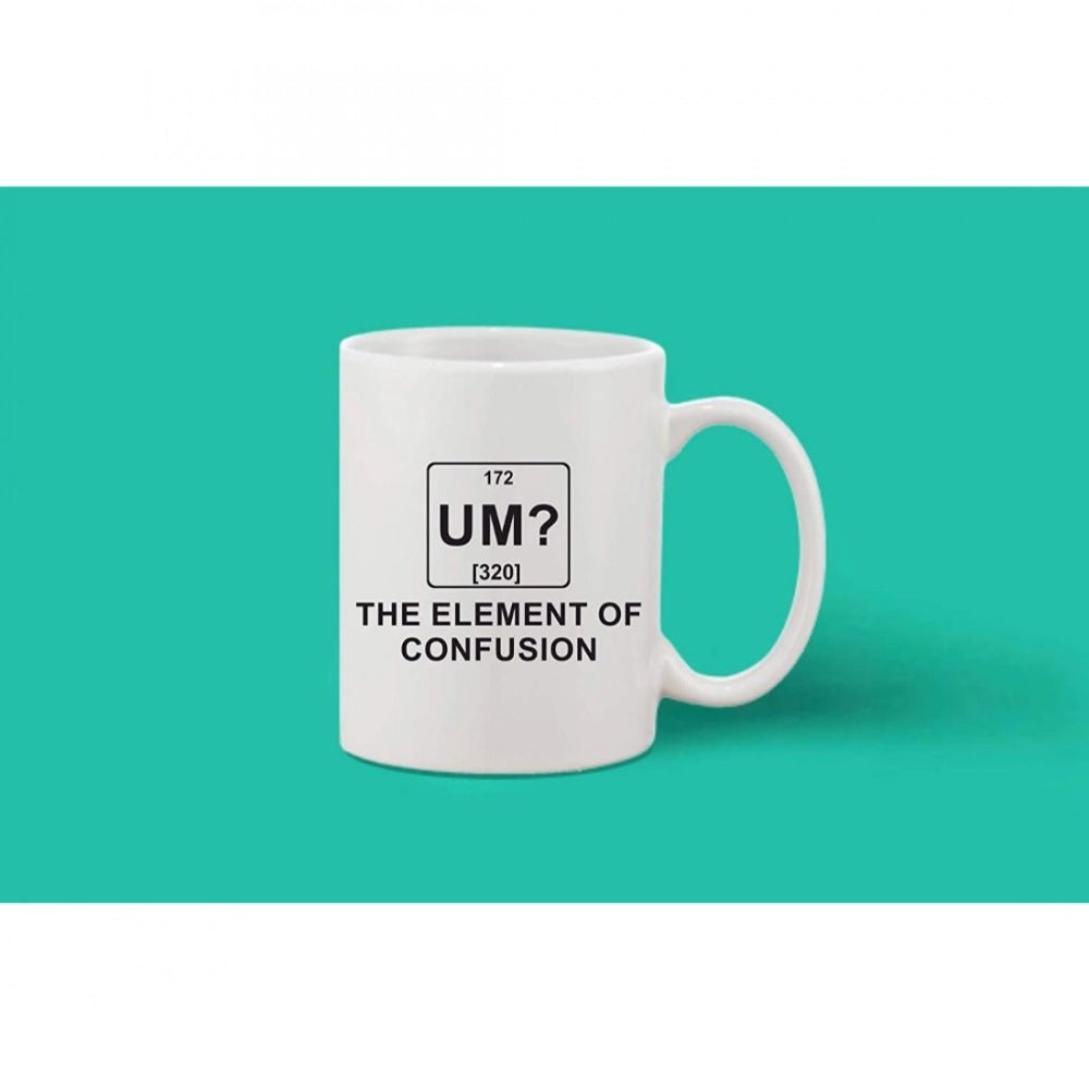 Generic Printed Ceramic Coffee Mug - 1 Pieces, White, 11oz - Aura Living Gear