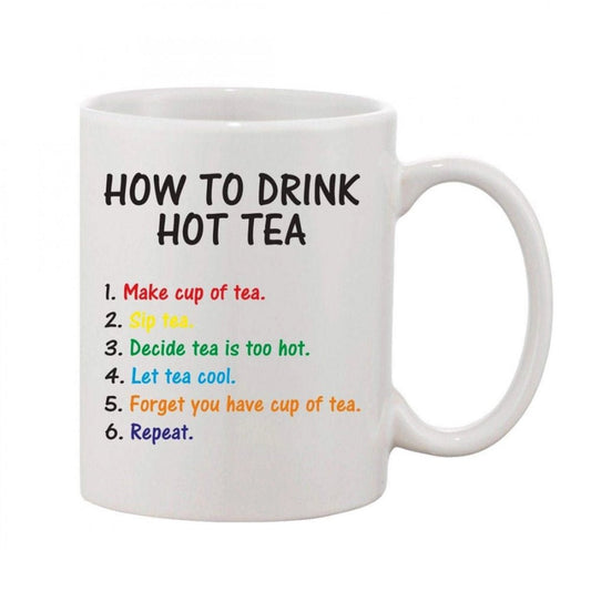 Generic Printed Ceramic Coffee Mug - 1 Pieces, White, 11oz - Aura Living Gear