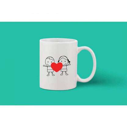 Generic Printed Ceramic Coffee Mug - 1 Pieces, White, 11oz - Aura Living Gear