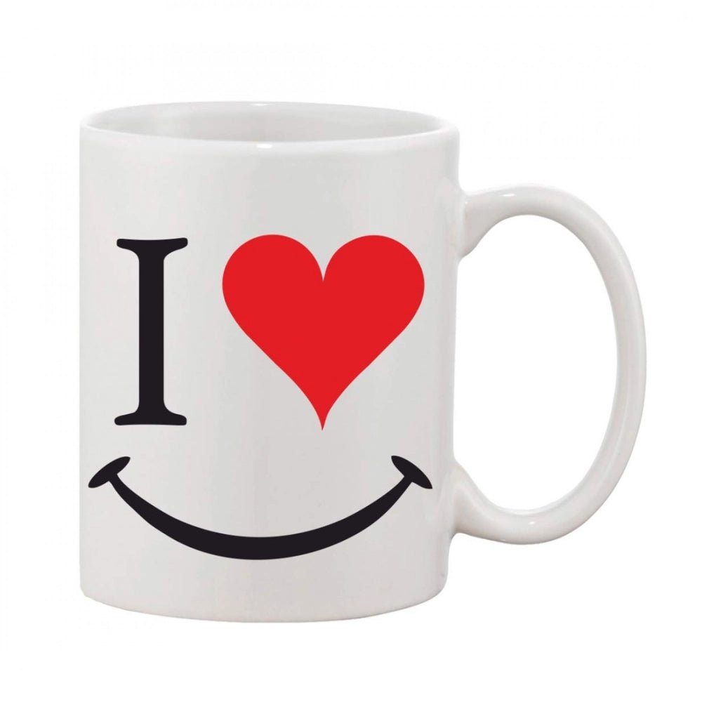 Generic Printed Ceramic Coffee Mug - 1 Pieces, White, 11oz - Aura Living Gear